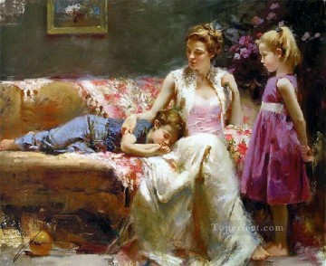A Time To Remember lady painter Pino Daeni Oil Paintings